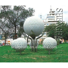 Decoração de jardim / escultura moderna bola de metal